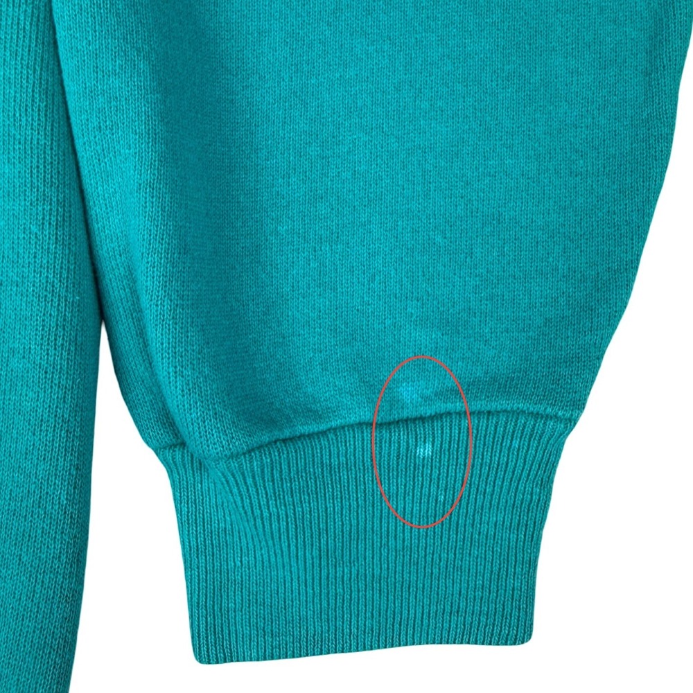 Vintage Yellowstone Crewneck Sweatshirt Teal Hanes USA Made Medium - Picture 4 of 10